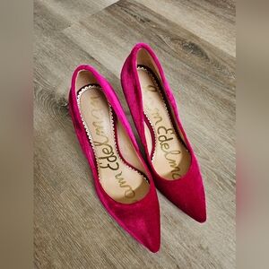 Sam Edelman Women's Pink Velvet Heels